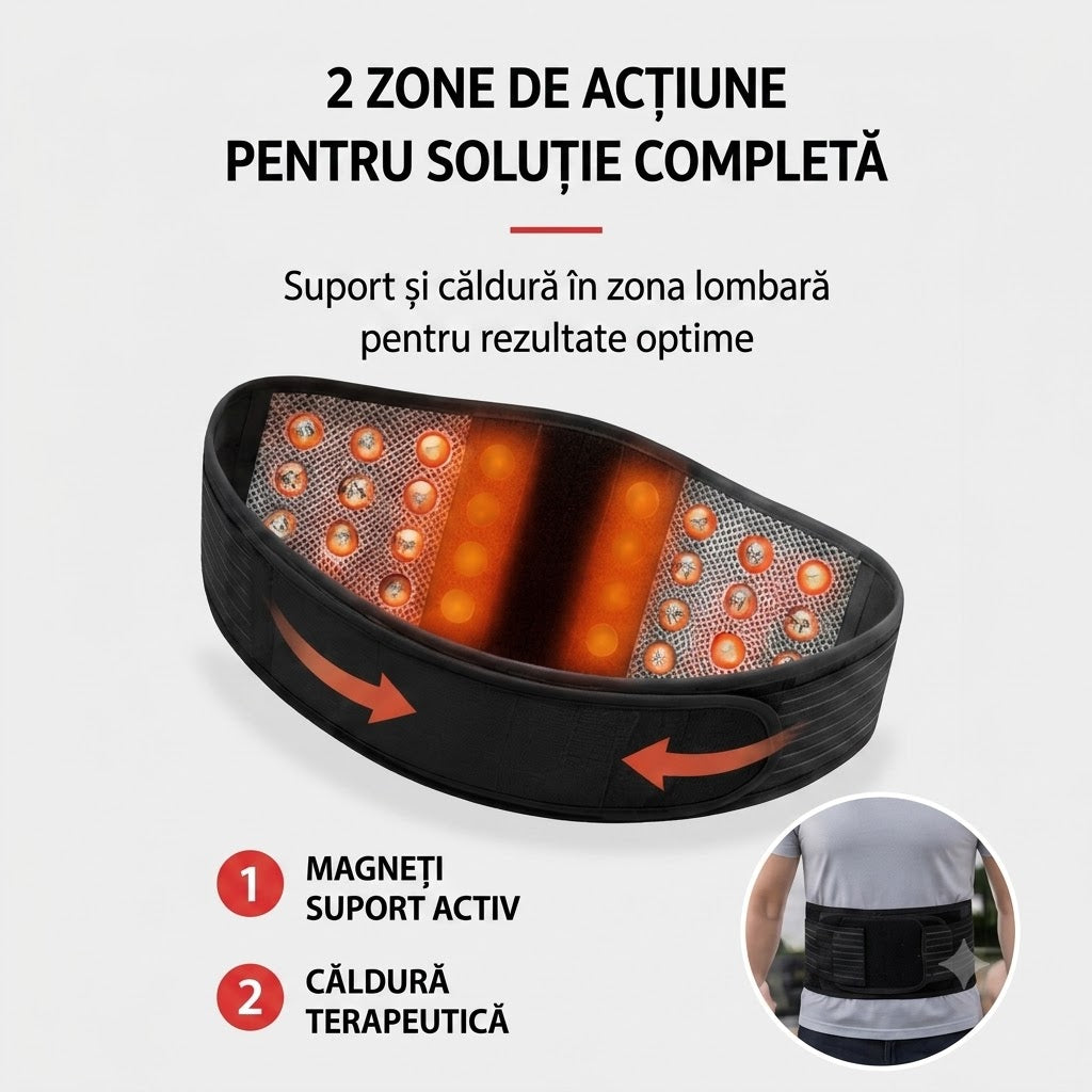 Centură magnetica cu turmalină și magneți