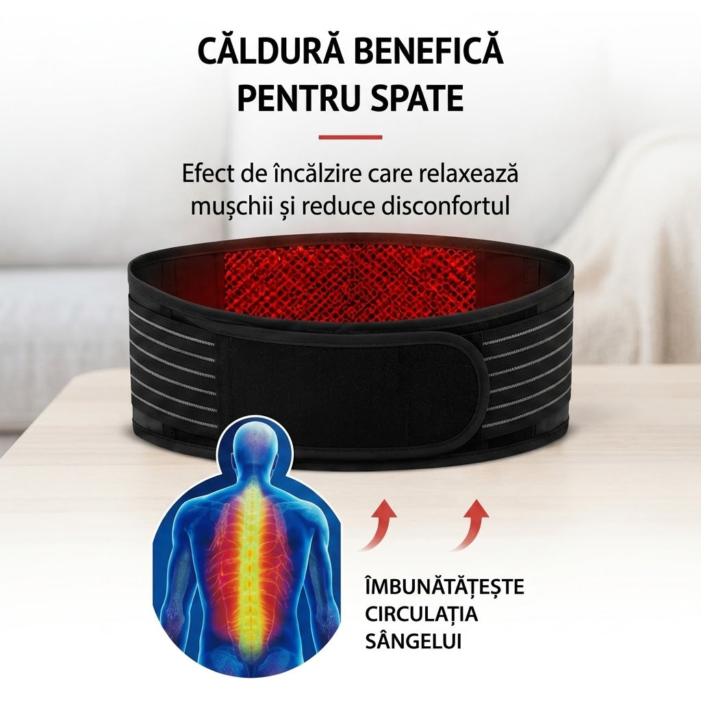 Centură magnetica cu turmalină și magneți
