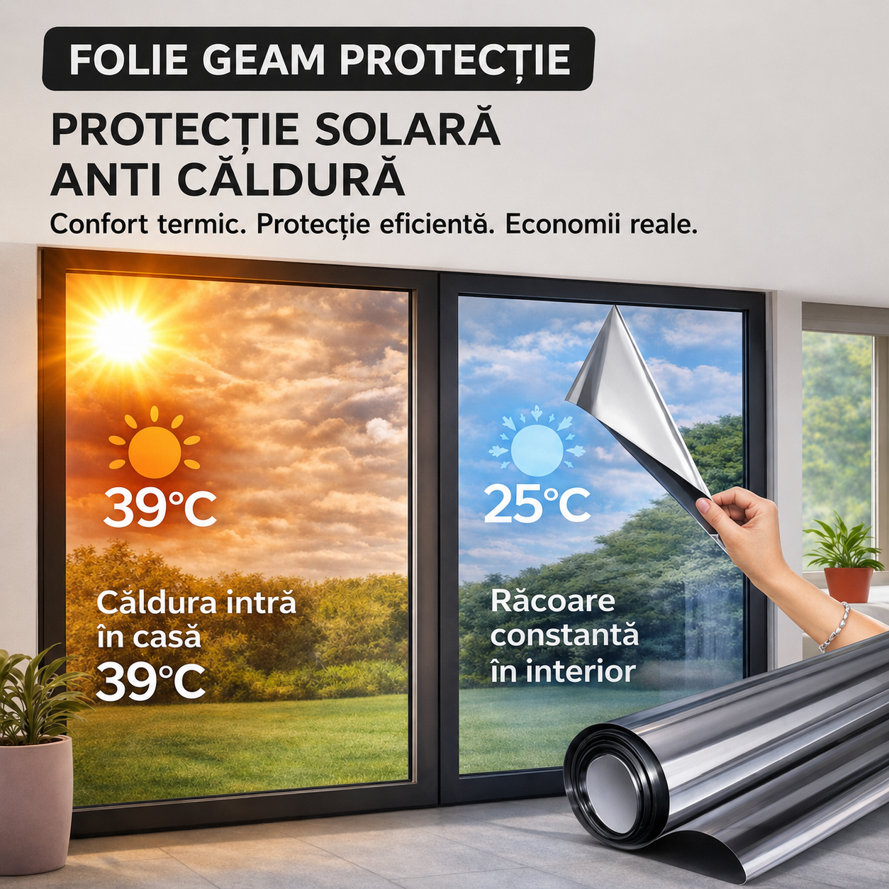 Folie Protectie Solara Geamuri